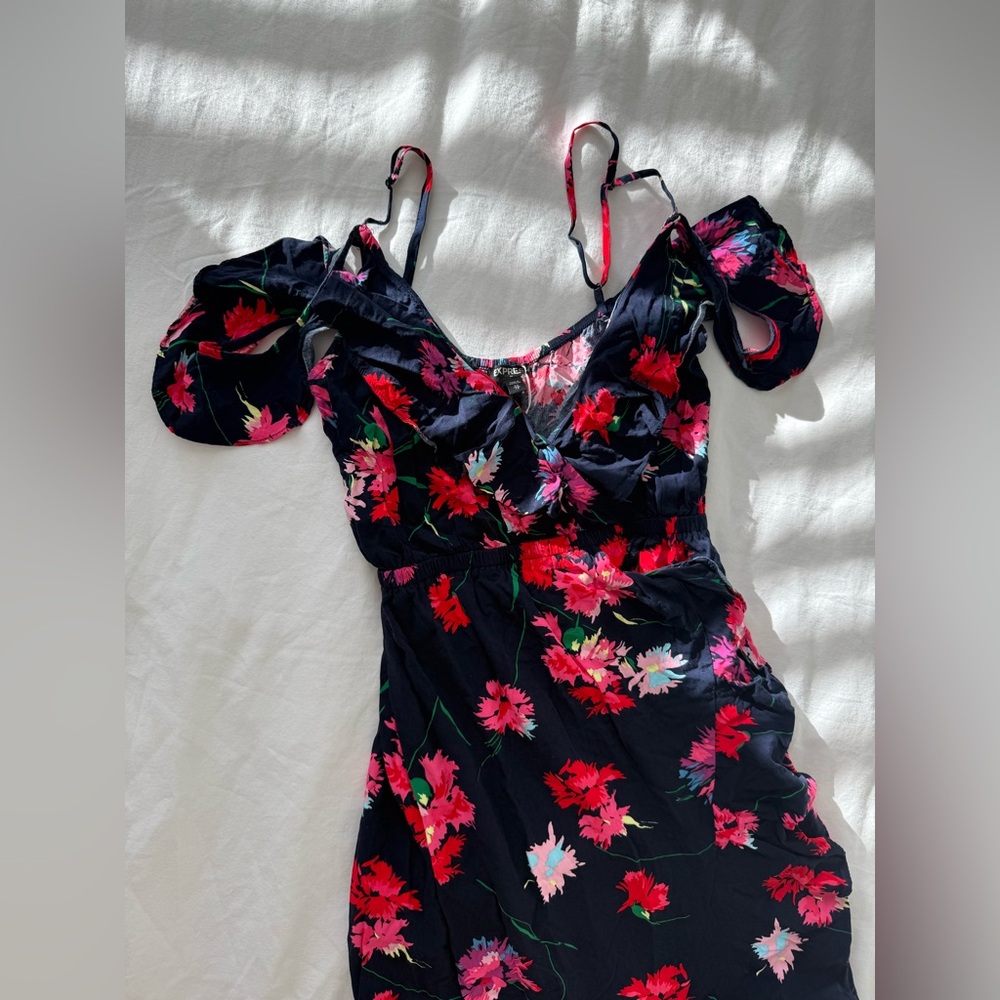 Floral slit maxi summer dress